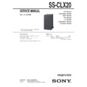 Sony CMT-LX10R, CMT-LX20I, CMT-LX30IR, CMT-LX40I, SS-CLX20 Service Manual
