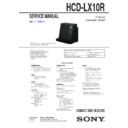 Sony CMT-LX10R, HCD-LX10R Service Manual