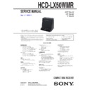 Sony CMT-LX50WMR, HCD-LX50WMR Service Manual