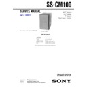 Sony CMT-M100MD, SS-CM100 Service Manual