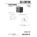 Sony CMT-M700DVD, SS-CM700 Service Manual