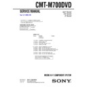 Sony CMT-M700DVD Service Manual