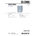 Sony CMT-M80V, SS-CM80 Service Manual