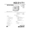 Sony CMT-M9, HCD-D11, HCD-T11 Service Manual