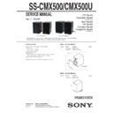 Sony CMT-MX500I, CMT-MX550I, SS-CMX500, SS-CMX500U Service Manual