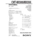 Sony CMT-MX500I, CMT-MX550I Service Manual