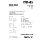 Sony CMT-NE5 Service Manual