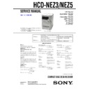 Sony CMT-NEZ3, CMT-NEZ5, HCD-NEZ3, HCD-NEZ5 Service Manual