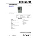 Sony CMT-NEZ31, HCD-NEZ31 Service Manual