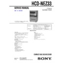 Sony CMT-NEZ33, HCD-NEZ33 Service Manual