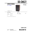 Sony CMT-NEZ7DAB, SS-CNEZ7 Service Manual