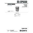 Sony CMT-PX333, SS-CPX333 Service Manual