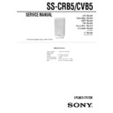 Sony CMT-RB5, CMT-VB5, SS-CRB5, SS-CVB5 Service Manual