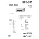 Sony CMT-SD1, CMT-SD3, HCD-SD1 Service Manual
