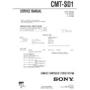 Sony CMT-SD1 Service Manual
