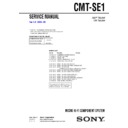Sony CMT-SE1 Service Manual