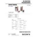 Sony CMT-SE5, CMT-SE9, SS-CSE9, SS-FSE9, SS-RSE9, SS-WSE9 Service Manual
