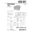 Sony CMT-SE7, HCD-SE7 Service Manual