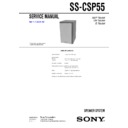 Sony CMT-SP55MD, CMT-SP55TC, SS-CSP55 Service Manual
