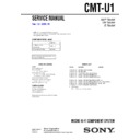 Sony CMT-U1 Service Manual