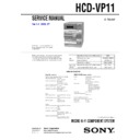 Sony CMT-VP11, HCD-VP11 Service Manual