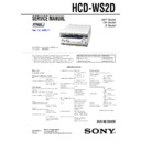 Sony CMT-WS2D, HCD-WS2D Service Manual
