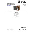 Sony CMT-WS2D, SS-WS2D Service Manual