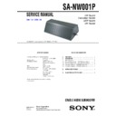 Sony CPF-IX001, CPF-NW001, SA-NW001P Service Manual