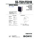 Sony DAR-RD100, DAV-DX170, DAV-DX250, DAV-DZ100, SS-TS31, SS-TS31B Service Manual