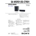 Sony DAR-RD100, SA-WSRD1, SS-CTRD1 Service Manual