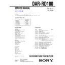 Sony DAR-RD100 Service Manual