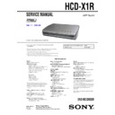 Sony DAR-X1R, HCD-X1R Service Manual