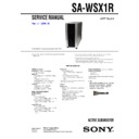 Sony DAR-X1R, SA-WSX1R Service Manual