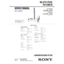 Sony DAV-BC150, DAV-BC250, DAV-SB300, DAV-SB500W, SS-CT11, SS-TS10, SS-TS11, SS-WS10 Service Manual