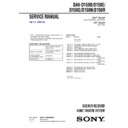Sony DAV-D150B, DAV-D150E, DAV-D150G, DAV-D150N, DAV-D150R Service Manual
