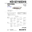 Sony DAV-DZ119, DAV-DZ410, HCD-DZ119, HCD-DZ410 Service Manual