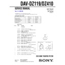 Sony DAV-DZ119, DAV-DZ410 Service Manual