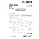 Sony DAV-DZ3K, HCD-DZ3K Service Manual