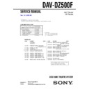 Sony DAV-DZ500F Service Manual