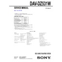 Sony DAV-DZ531W Service Manual