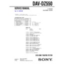 Sony DAV-DZ550 Service Manual