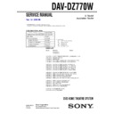 Sony DAV-DZ770W Service Manual