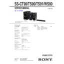Sony DAV-DZ77T, SS-CT90, SS-TS90, SS-TS91, SS-WS90 Service Manual