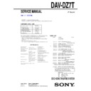 Sony DAV-DZ7T Service Manual