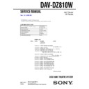 Sony DAV-DZ810W Service Manual