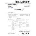 Sony DAV-DZ820KW, HCD-DZ820KW Service Manual
