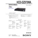 Sony DAV-DZ970WA, HCD-DZ970WA Service Manual
