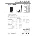 Sony DAV-F200, DAV-F500, SA-WSF200, SA-WSF500, SS-CTF500, SS-F500, SS-TSF200, SS-TSF500 Service Manual