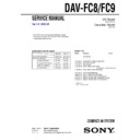 Sony DAV-FC8, DAV-FC9 Service Manual