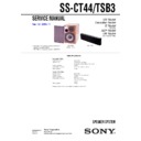 Sony DAV-FR1, DAV-SR1, DAV-SR1W, DAV-SR3, SS-CT44, SS-TSB3 Service Manual